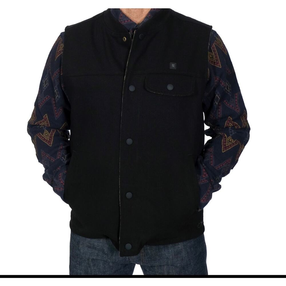 NWT ROARK - MILFORD REVERSIBLE VEST - BLACK